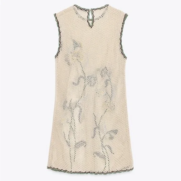NWT Zara Woman ZW COLLECTION Crochet Dress with Floral Embroidery - Picture 10 of 16